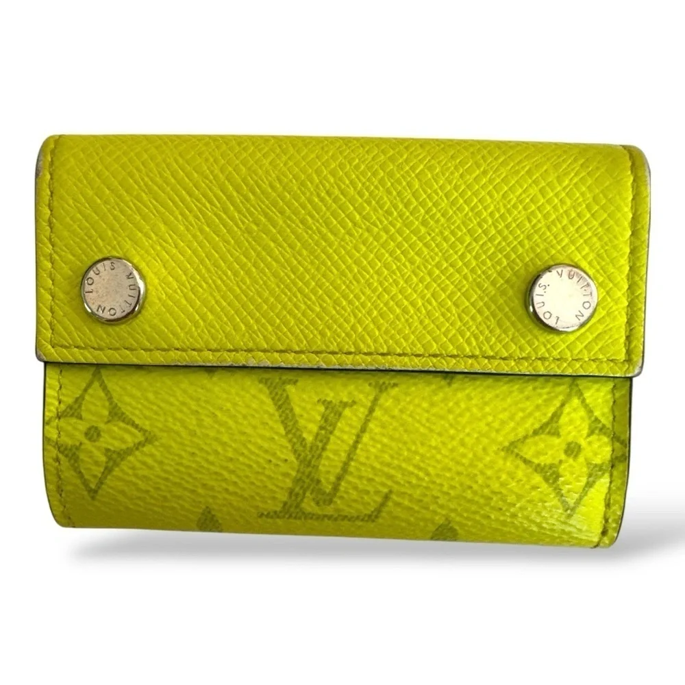 Louis Vuitton Taigarama Discovery Compact Yellow Wallet